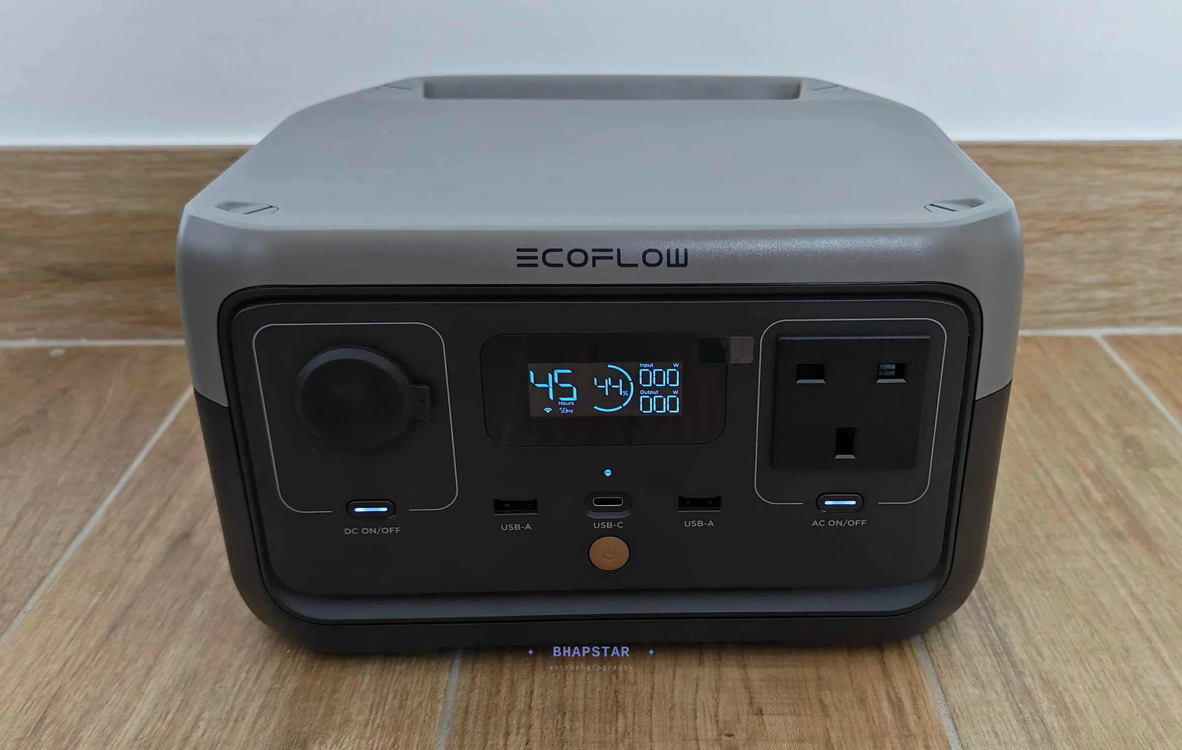 EcoFlow River 2 portable power station powering an astrophotography rig in the field